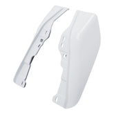 HR3 Stone Washed White Pearl Mid Frame Air Heat Deflectors For Harley Touring and Trike Models 09-24